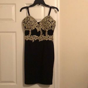 Mini sequin black dress
